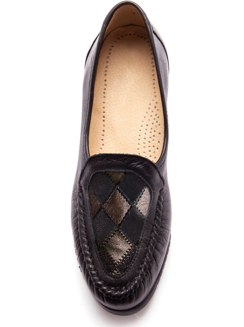 Mocassins en cuir ultra souples - pediconfort Noir Noir - Kiabi