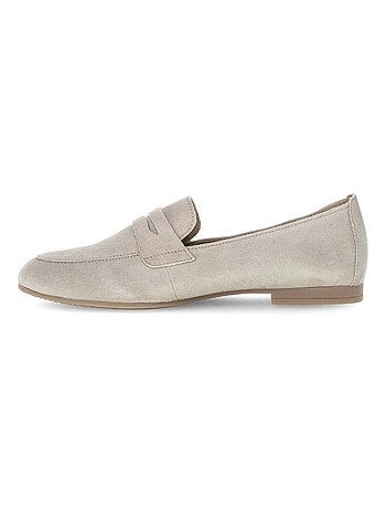 Mocassins en cuir velours