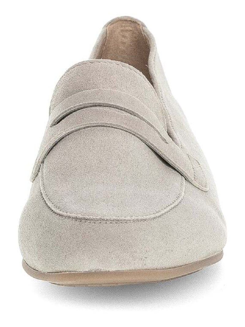 Mocassins  en cuir velours Beige - Kiabi