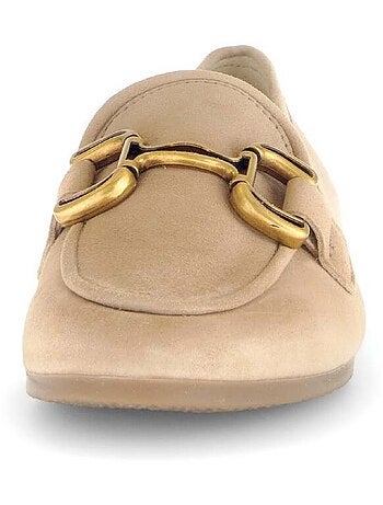 Mocassins en cuir velours