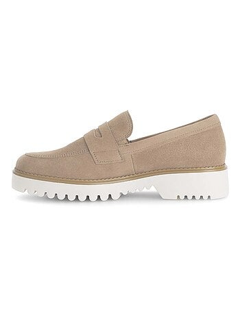 Mocassins en cuir velours