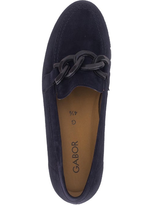Mocassins  en cuir velours - Kiabi