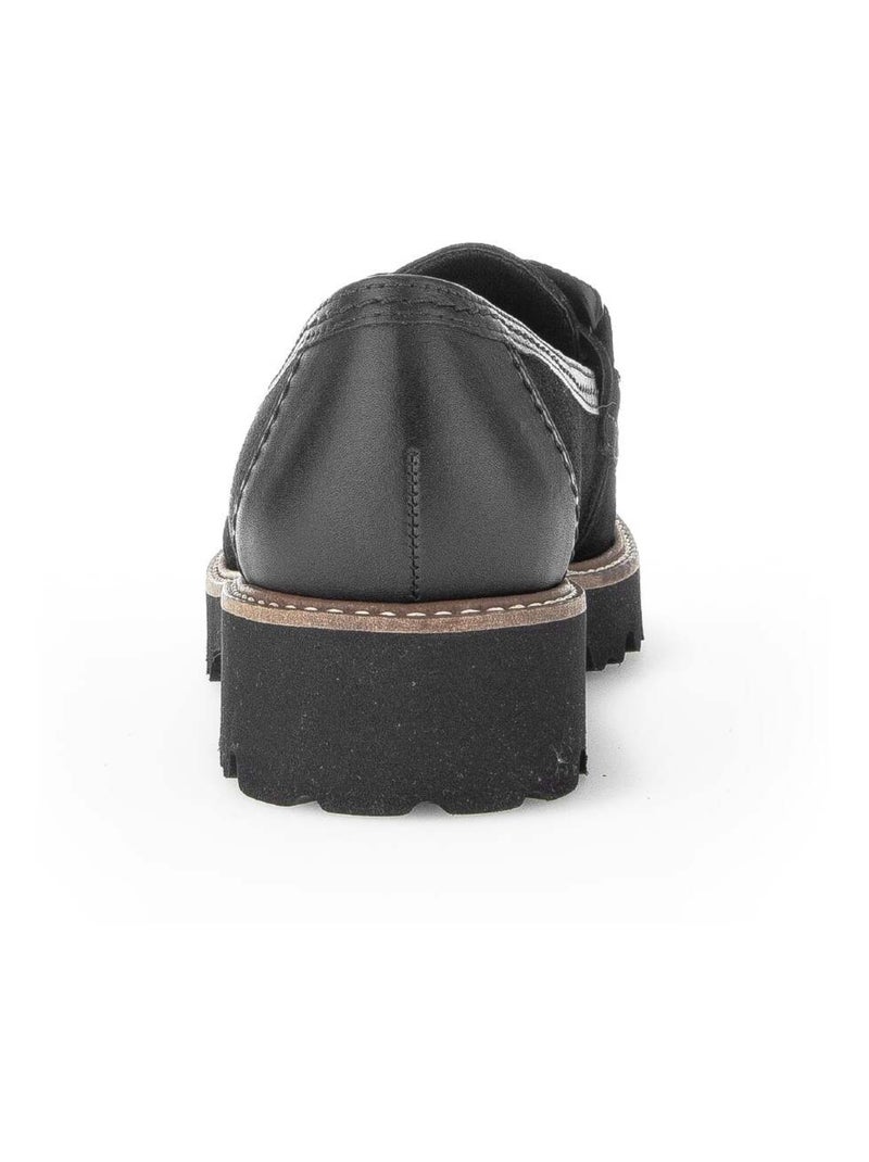 Mocassins  en cuir velours Gabor Noir Noir - Kiabi