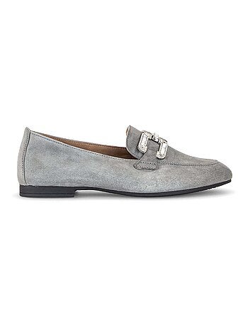 Mocassins en cuir velours