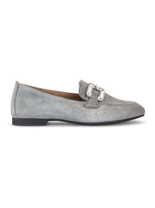 Mocassins  en cuir velours - Kiabi
