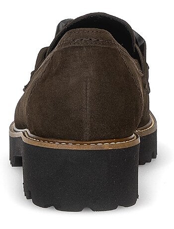 Mocassins en cuir velours