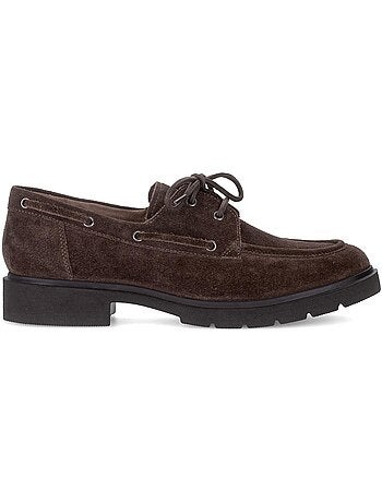 Mocassins en cuir velours