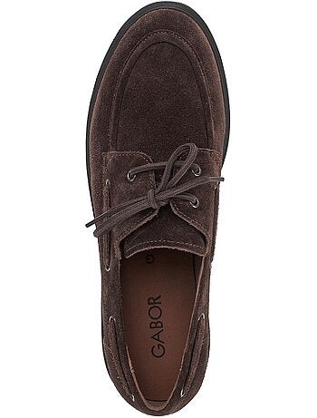 Mocassins en cuir velours