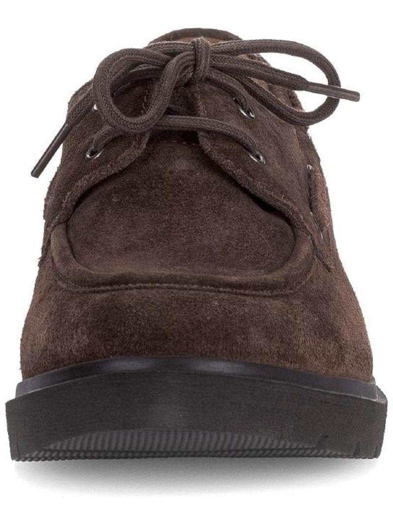 Mocassins  en cuir velours Marron - Kiabi