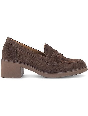 Mocassins en cuir velours