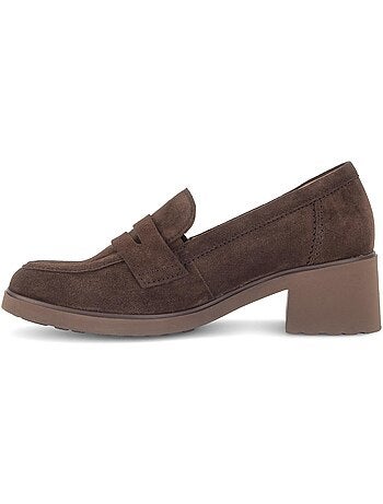 Mocassins en cuir velours
