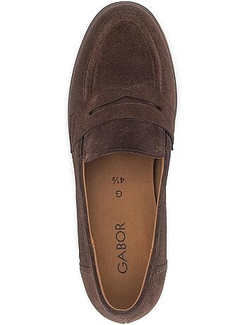 Mocassins en cuir velours