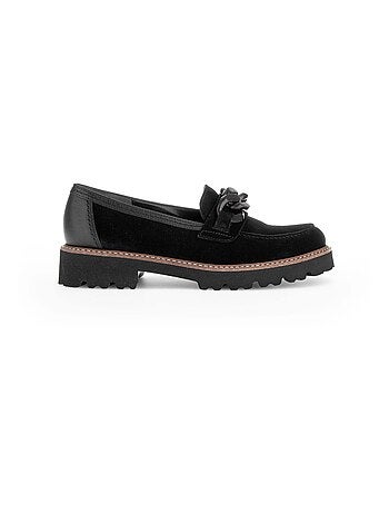 Mocassins en cuir velours