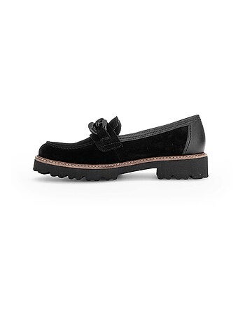 Mocassins en cuir velours