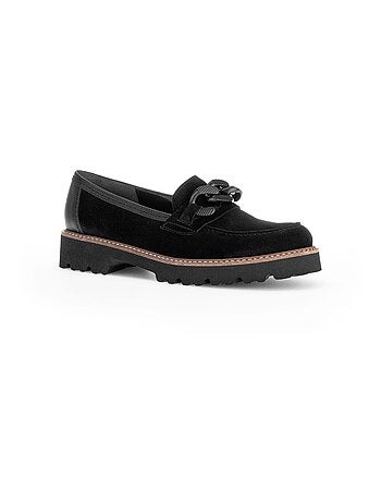 Mocassins en cuir velours