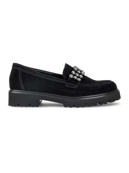 Mocassins  en cuir velours - Kiabi