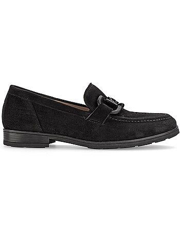 Mocassins en cuir velours