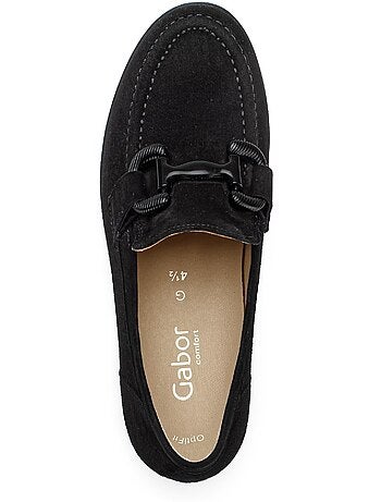 Mocassins en cuir velours