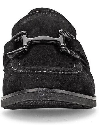 Mocassins en cuir velours