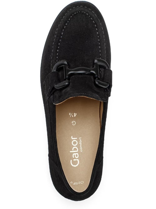 Mocassins  en cuir velours - Kiabi