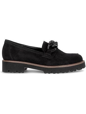 Mocassins en cuir velours