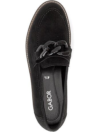 Mocassins en cuir velours