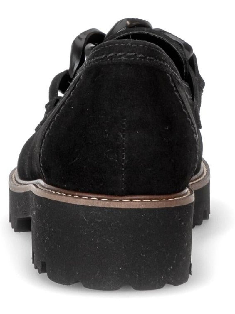 Mocassins  en cuir velours Noir Noir - Kiabi