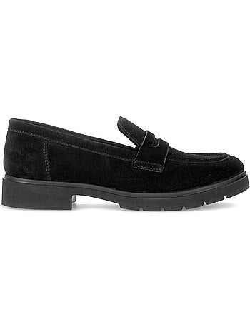 Mocassins en cuir velours