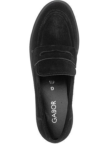 Mocassins en cuir velours