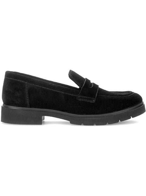 Mocassins  en cuir velours - Kiabi