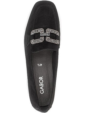 Mocassins en cuir velours