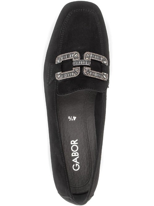 Mocassins  en cuir velours - Kiabi