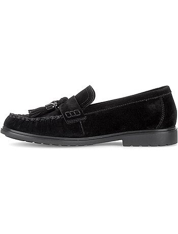 Mocassins en cuir velours