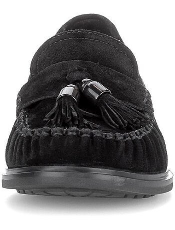 Mocassins en cuir velours