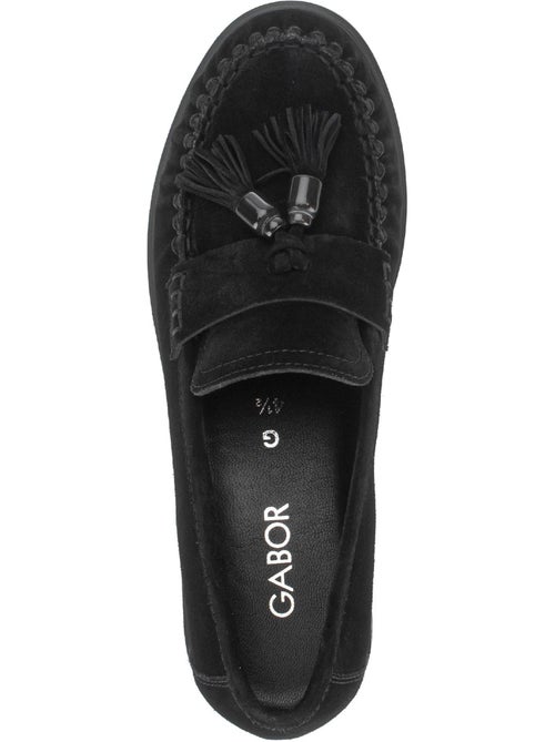 Mocassins  en cuir velours - Kiabi