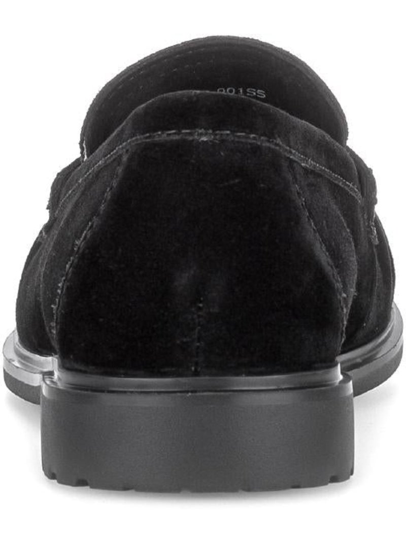 Mocassins  en cuir velours Noir Noir - Kiabi