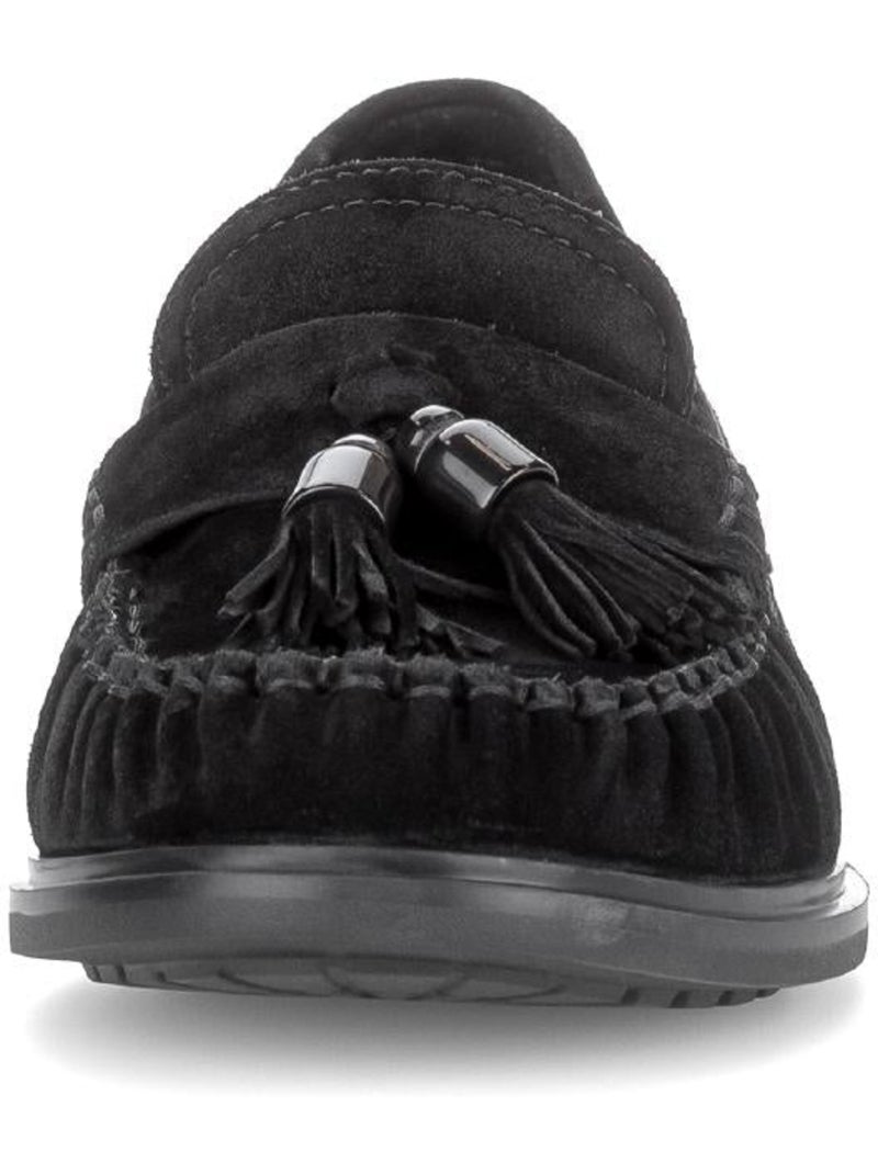 Mocassins  en cuir velours Noir Noir - Kiabi