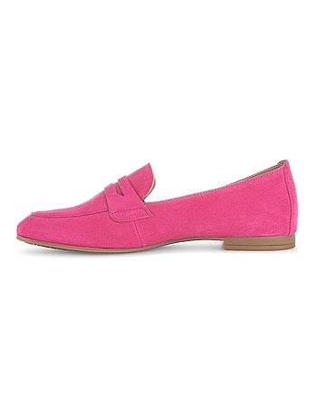 Mocassins en cuir velours