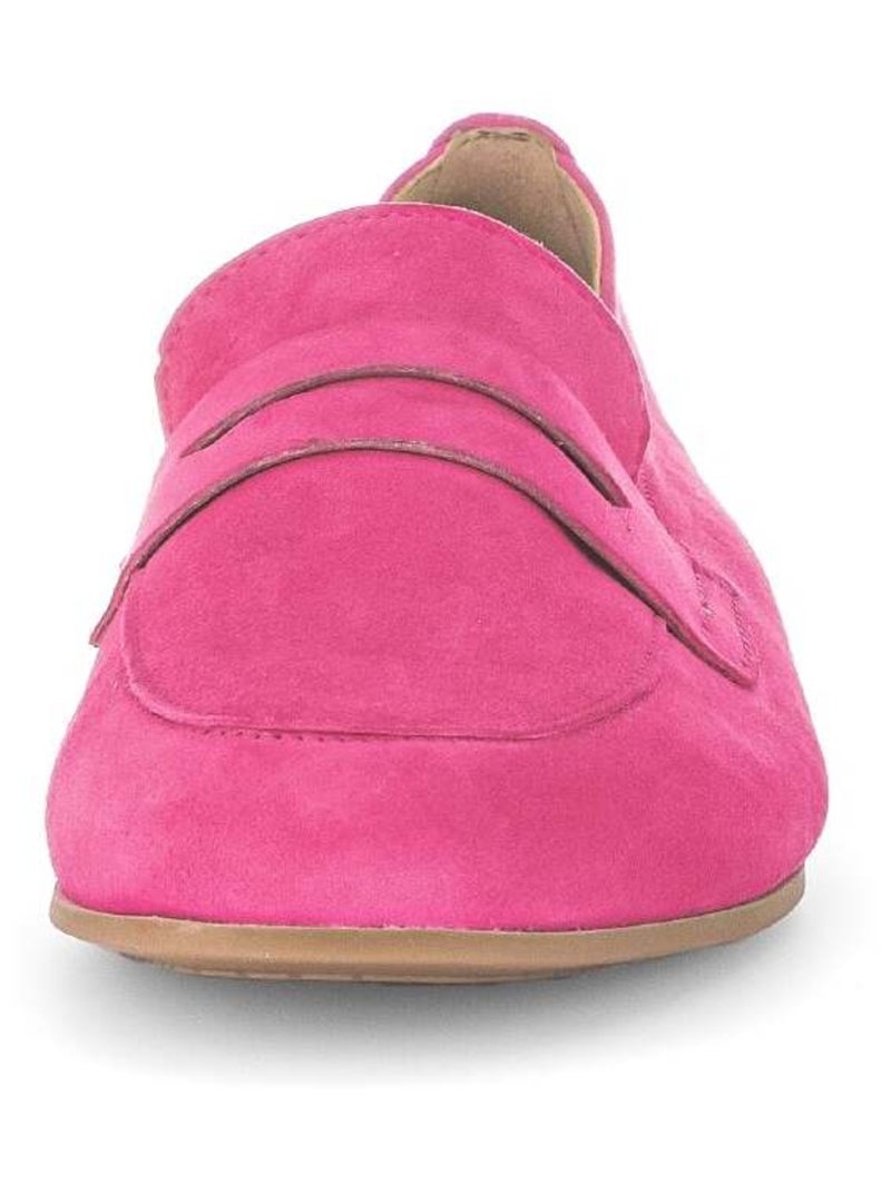 Mocassins  en cuir velours Rose - Kiabi