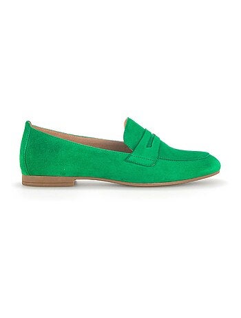 Mocassins en cuir velours