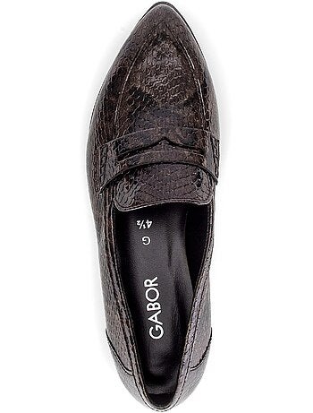 Mocassins en cuir verni