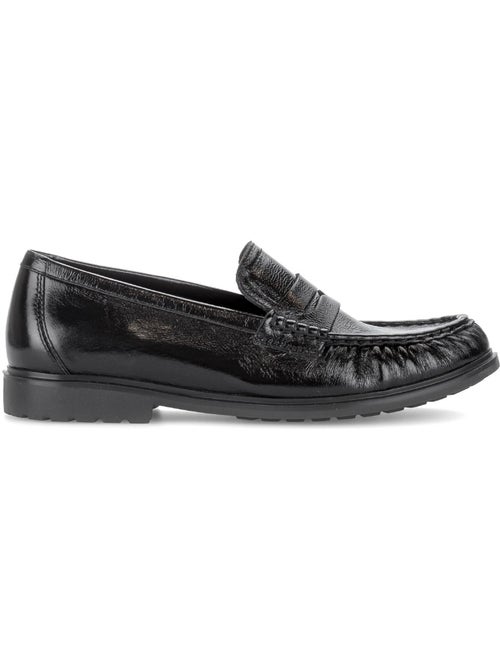 Mocassins  en cuir verni - Kiabi