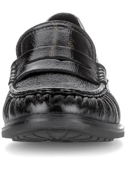 Mocassins  en cuir verni - Kiabi