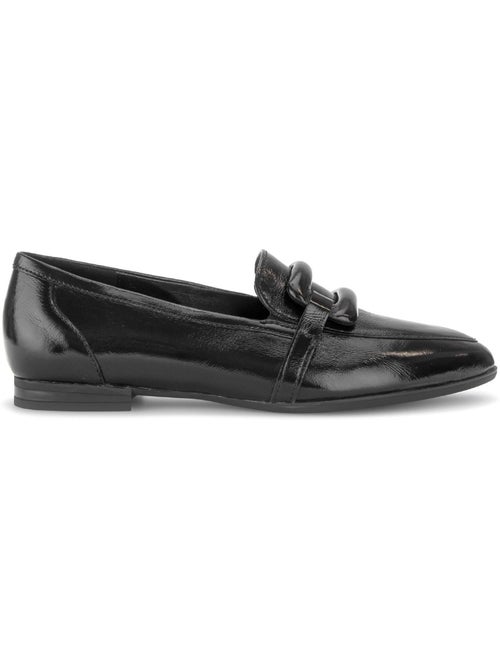 Mocassins  en cuir verni - Kiabi