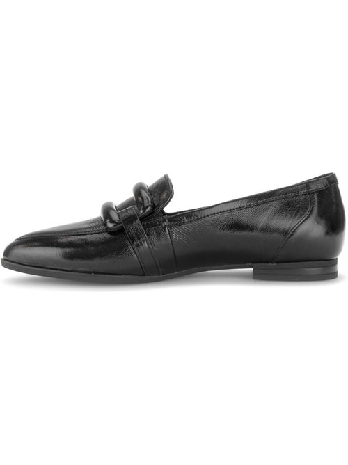 Mocassins  en cuir verni - Kiabi