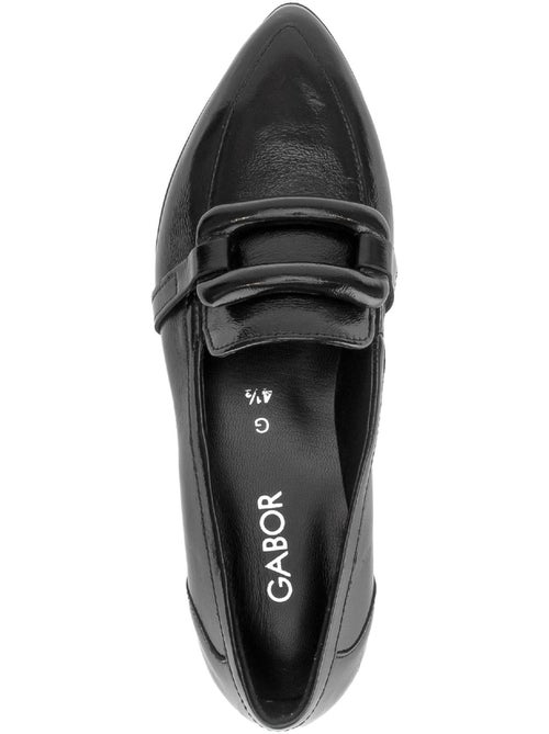 Mocassins  en cuir verni - Kiabi