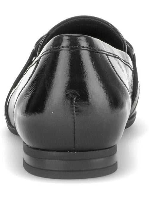 Mocassins  en cuir verni - Kiabi