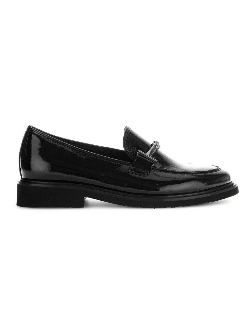 Mocassins  en cuir vernis Gabor Noir Noir - Kiabi