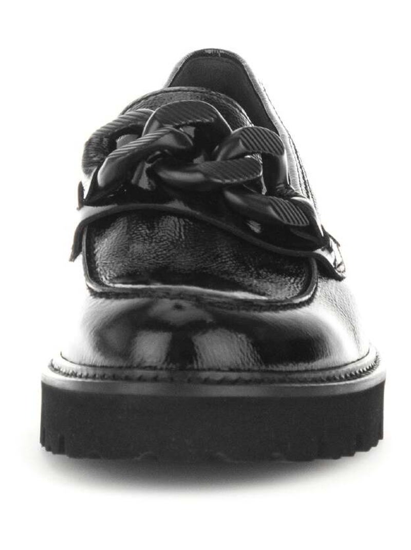 Mocassins  en cuir vernis Gabor Noir Noir - Kiabi