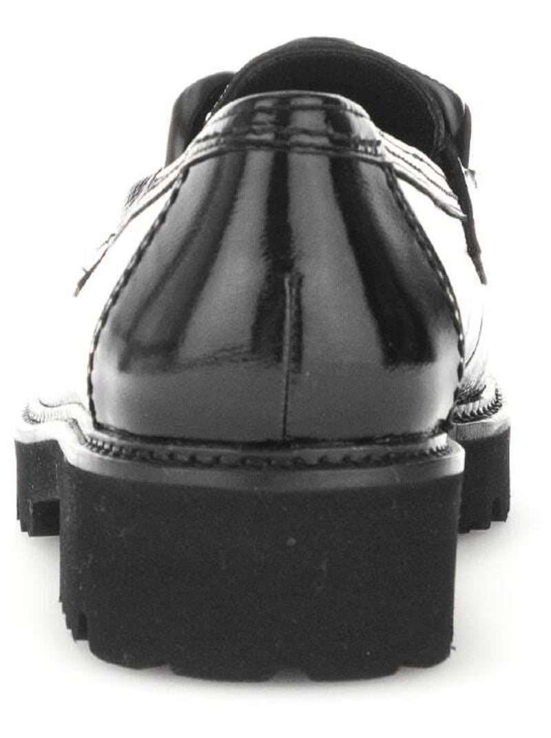 Mocassins  en cuir vernis Gabor Noir Noir - Kiabi